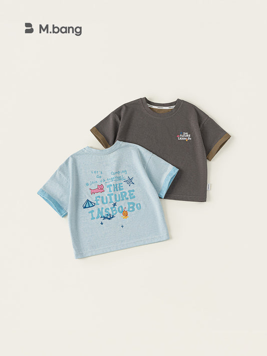Children's Clothing Thin Summer Letter Printed Short-sleeved Clothes Loose Cool Children's T-shirt