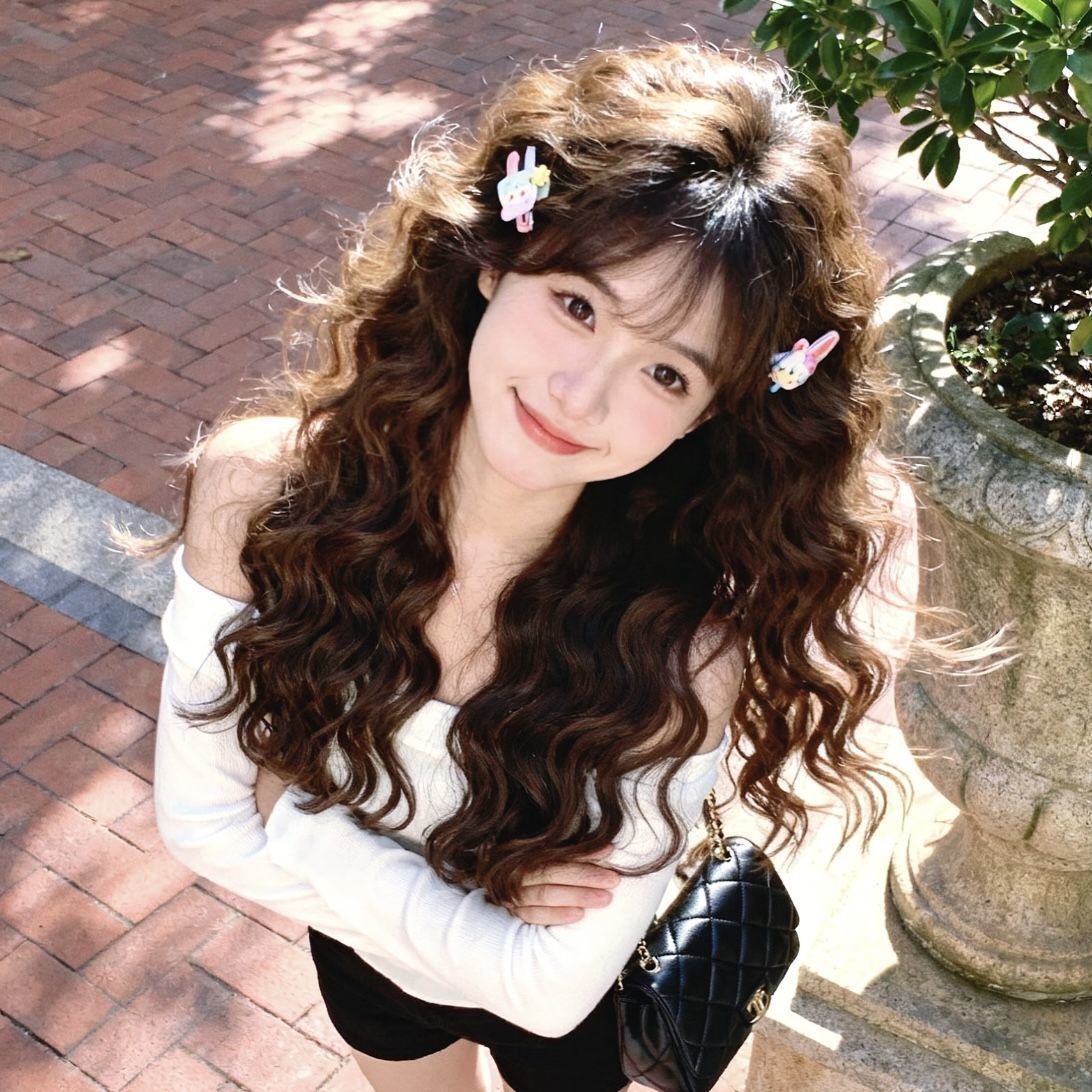 Women's French Style Small Curly Hair Lazy Cute Fashion Natural Wig Long Curls