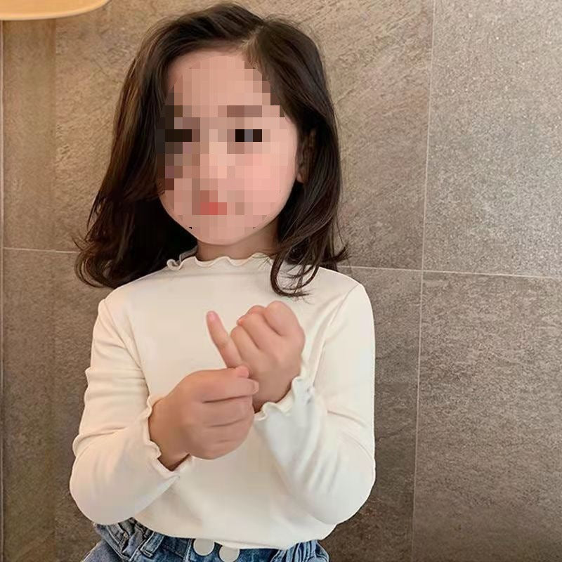 Children's Bottoming Shirt Long-sleeved Wooden Ear Winter Children's T-shirt