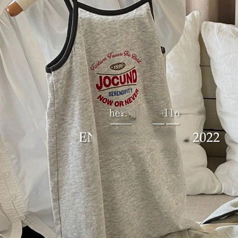 Children's Summer Western Style Letter Printed Suspender Skirt Sleeveless Children's Dress