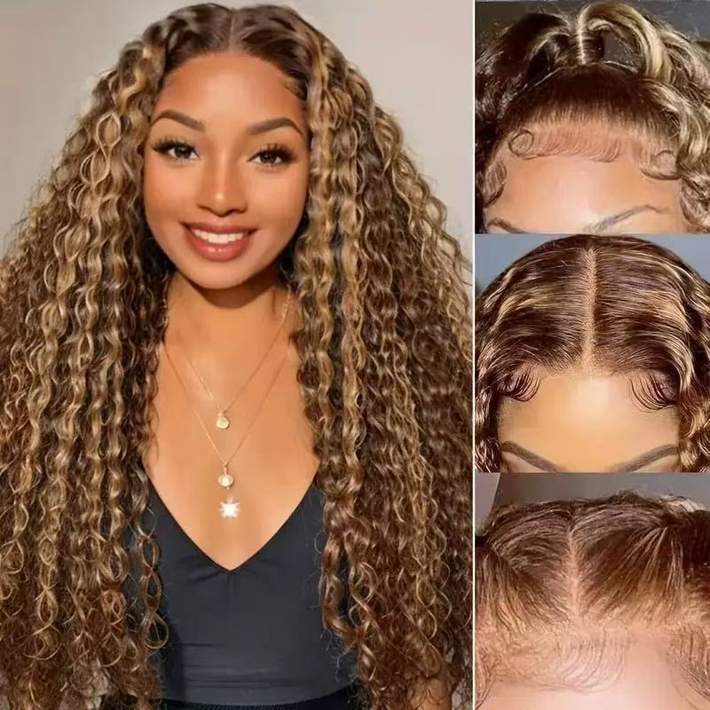 Women's Front Lace Mid-length Small Curly Hair Wig Long Curls