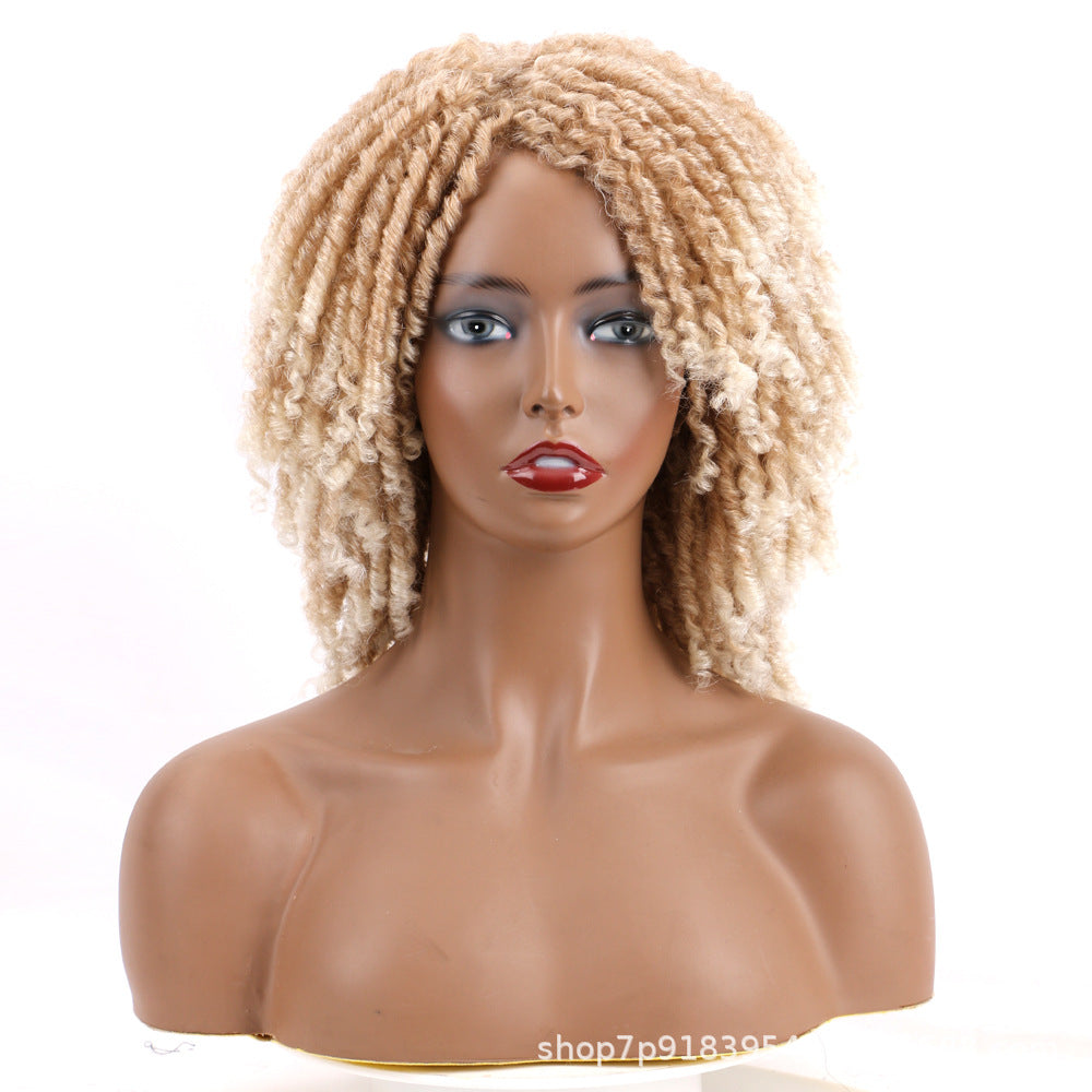 African Wigs With Small Curly Hair Dreadlocks Headgear Hollow Other Wig