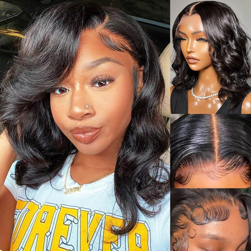 Big Wave Medium Long Front Lace Wig Short Curly Hair