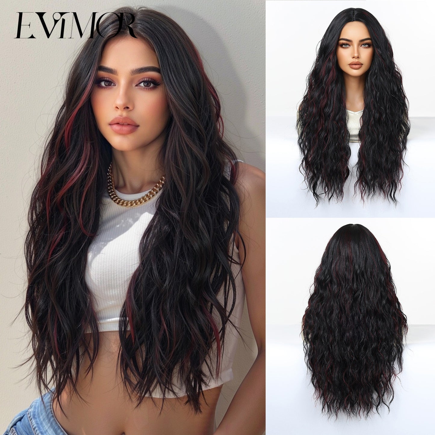 Women's American Curly Inch Fluffy Hair Simulation Natural Wig Long Curls