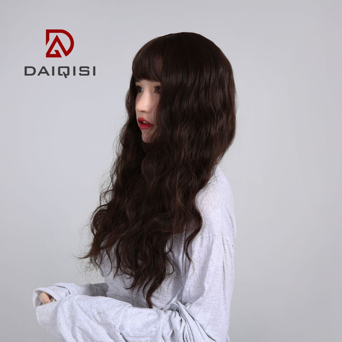 Style Curly Hair Small Full Top Cover Wig Long Curls