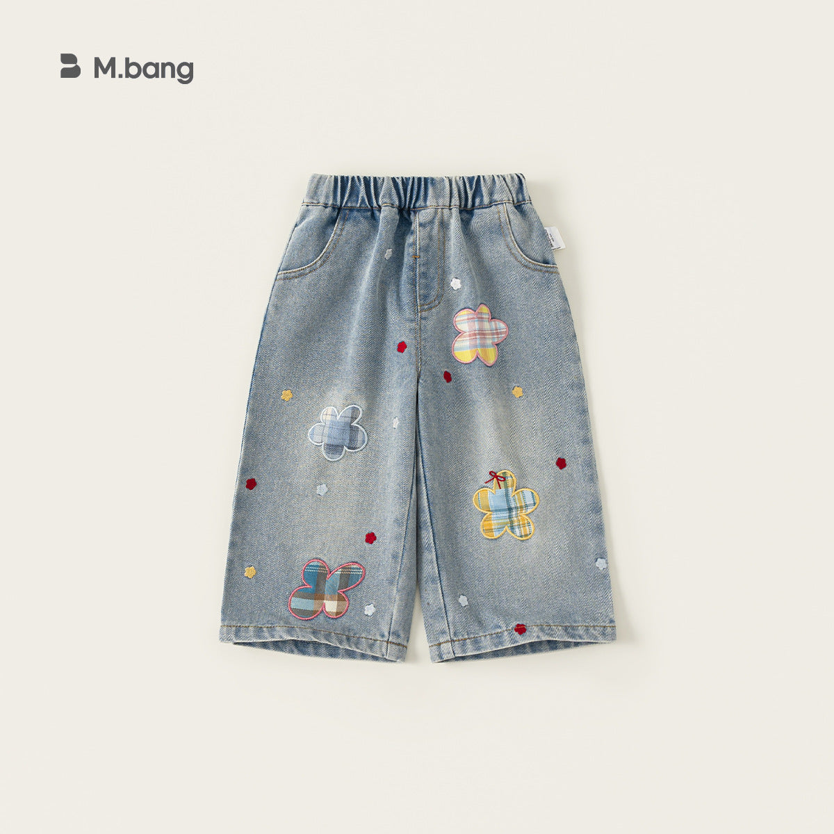 Children's Woven Clothing Clothes Korean Style Summer T-shirt Jeans Two-piece Set Children's Suit
