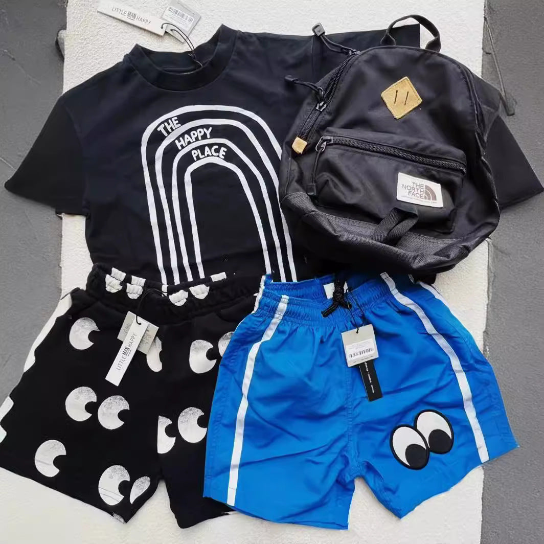 Durable Summer Fashionable Short-sleeved Shorts Suit Children's T-shirt