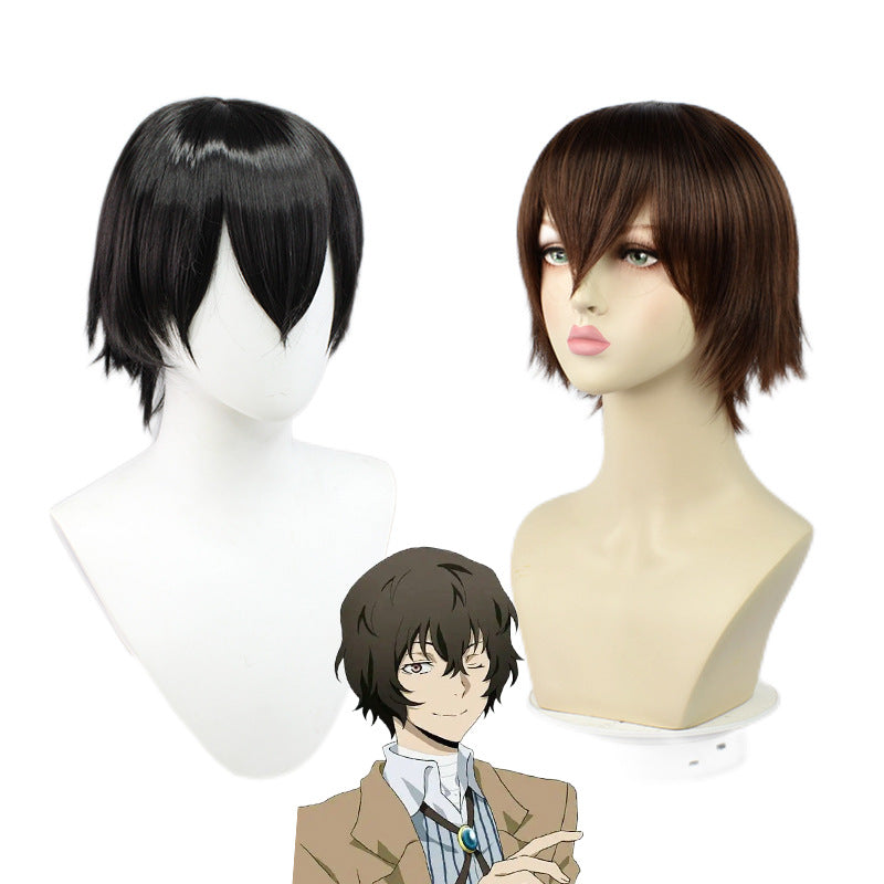 Dogs Fiber Brown Black Short Hair Universal Cos Wig