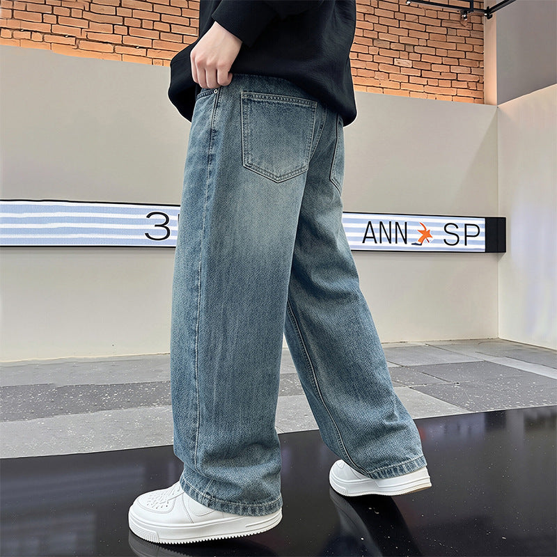 Children's Clothing Jeans Spring Clothes Track Medium Large Children's Pants