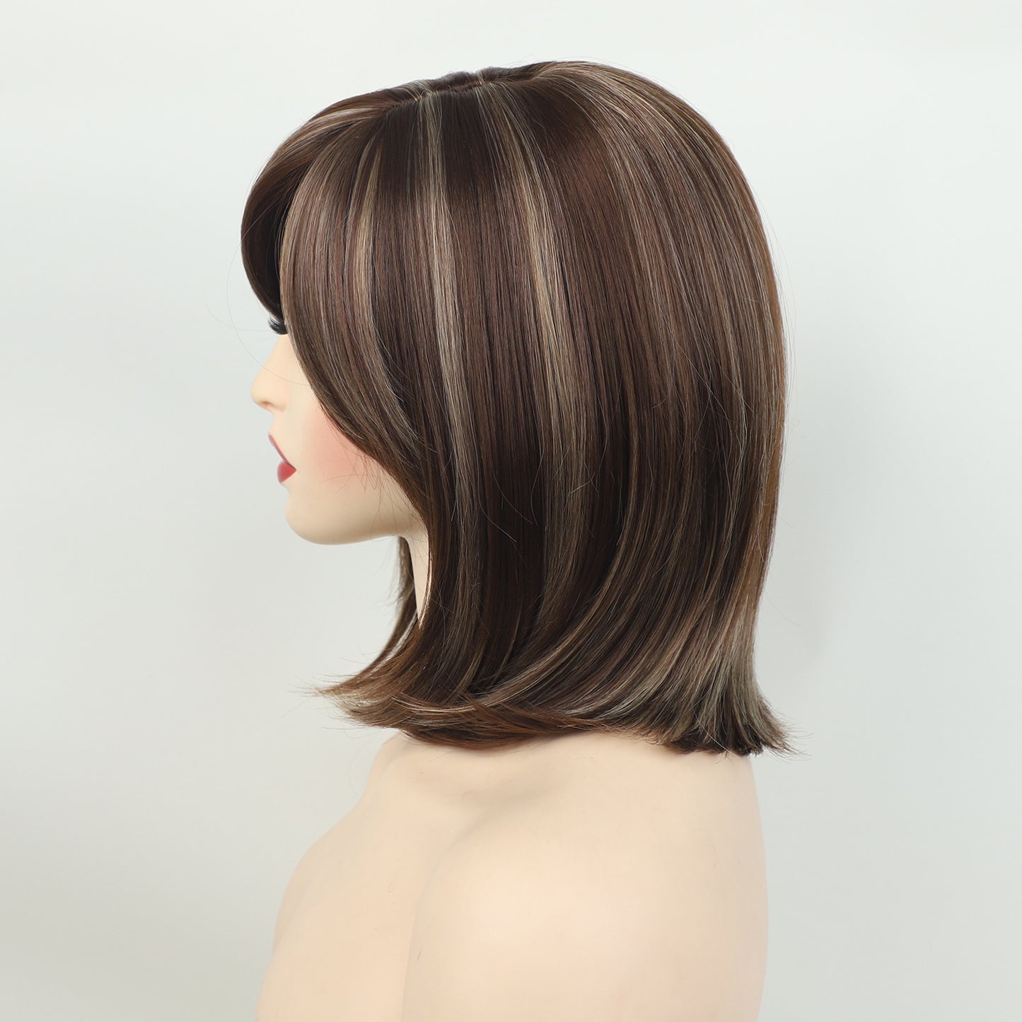 Women's Head Side Bangs Synthetic Wigs Overseas Warehouse Wig Short Straight Hair