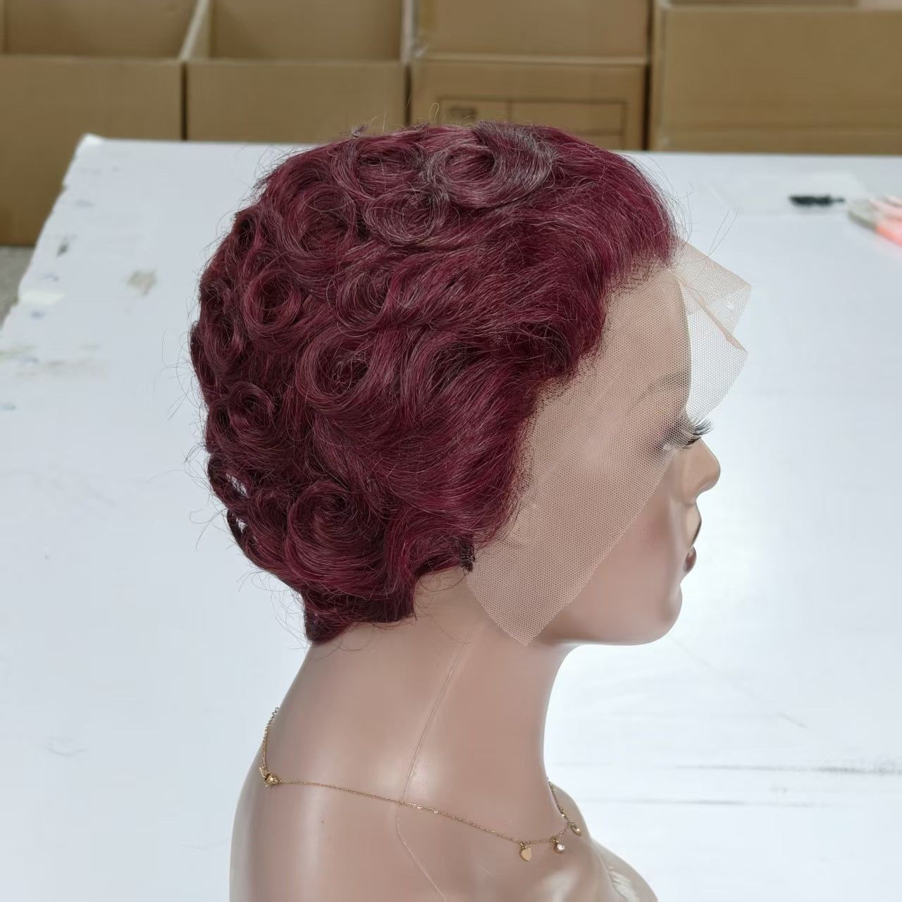 Fashion Comfortable Flower Picking Mechanism Headgear Real Hair Wig