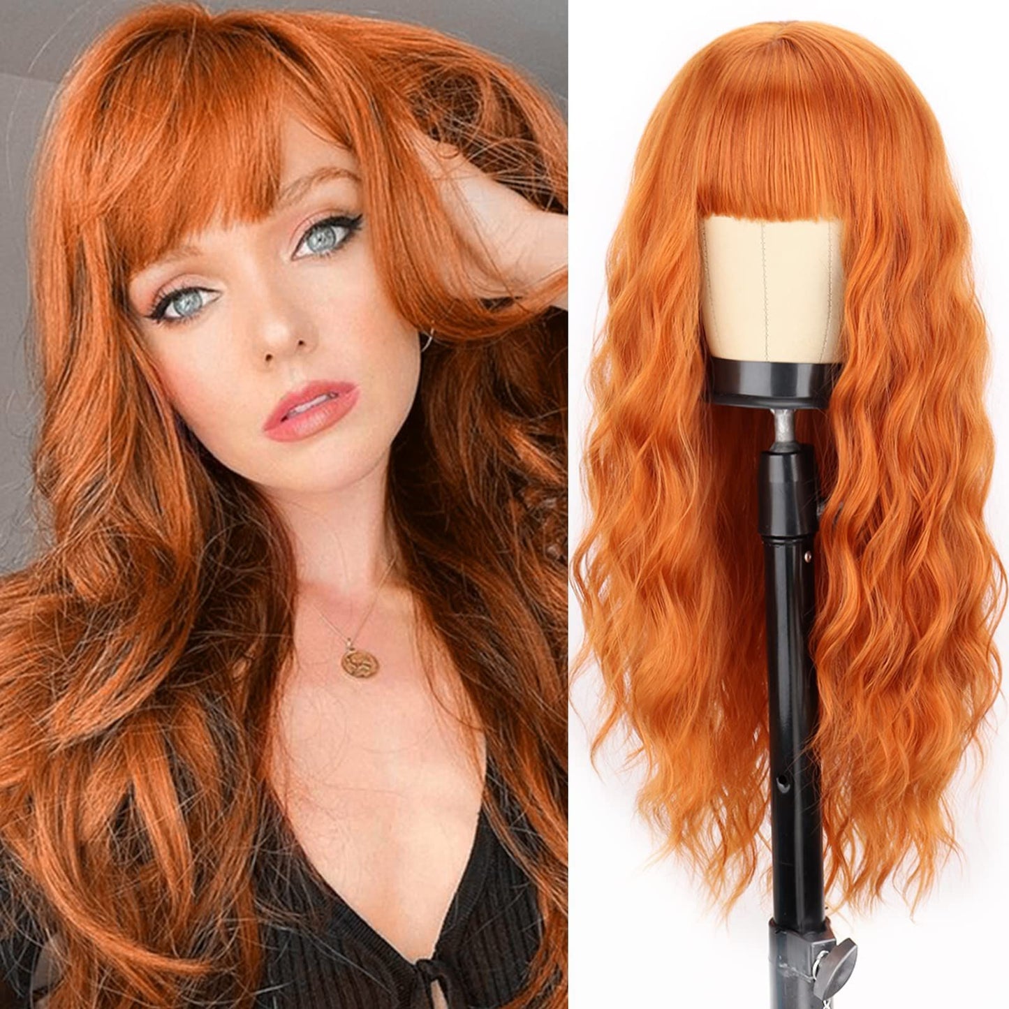 Black Curly Hair Multiple Colors Fiber Wig Long Curls