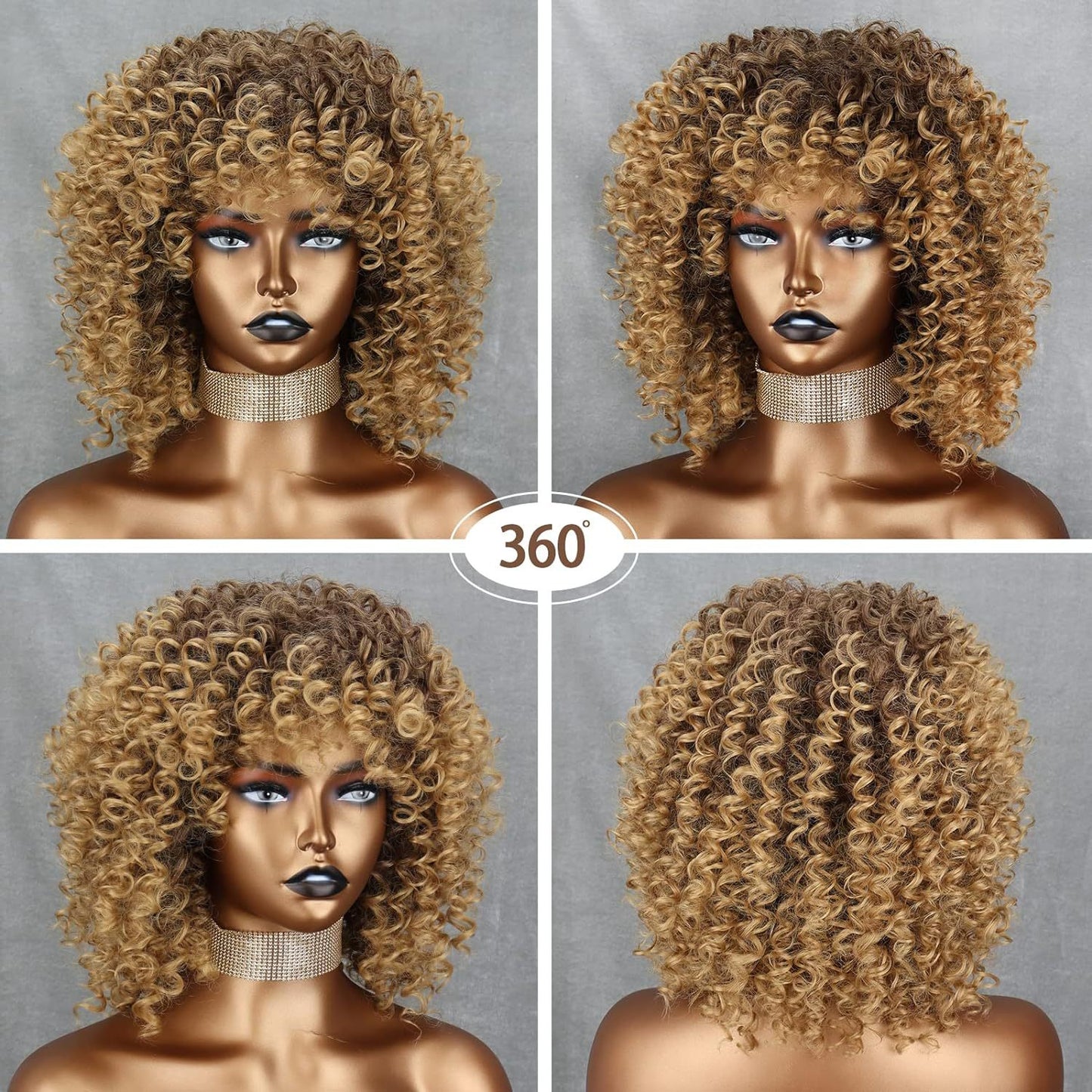 African Afro Fluffy Fashion Curly European Wig Long Curls