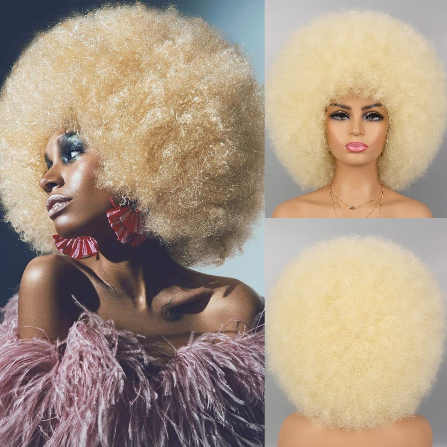Women's African Head Cover Fluffy Small Volume Other Wig