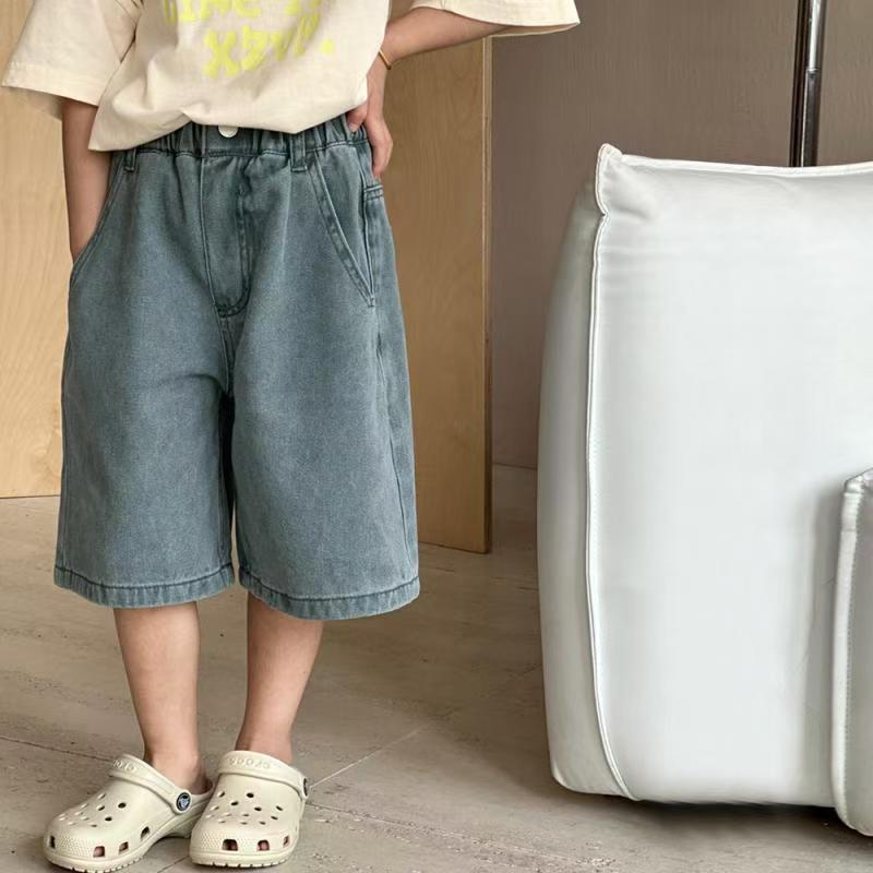 Children's Middle Big Fifth Thin Wear Denim Shorts Children's Pants