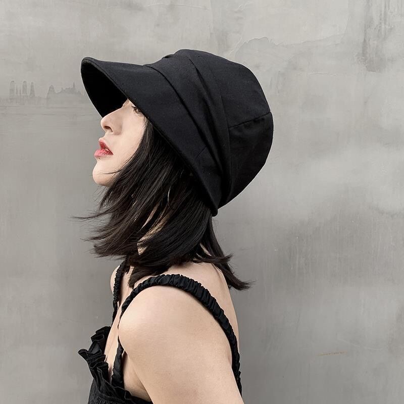 Women's Hat Summer One-piece Band Fashionable Hooded Wig Short Straight Hair