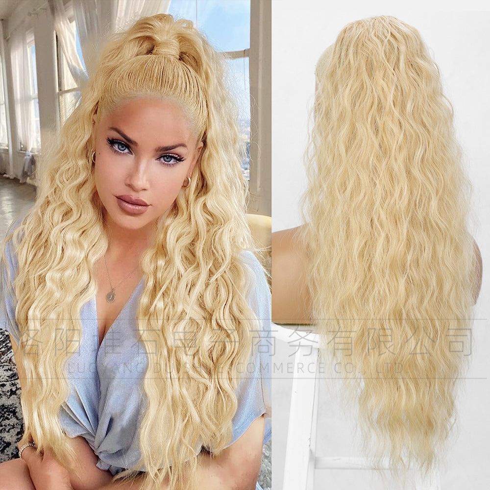 Women's Corn Curler Fluffy Drawstring Horse Tail Wig Ponytail