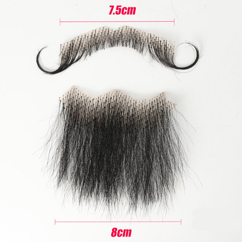Men's Film Television Makeup Beard Props Real Human Hair Simulation Tin Other Wig