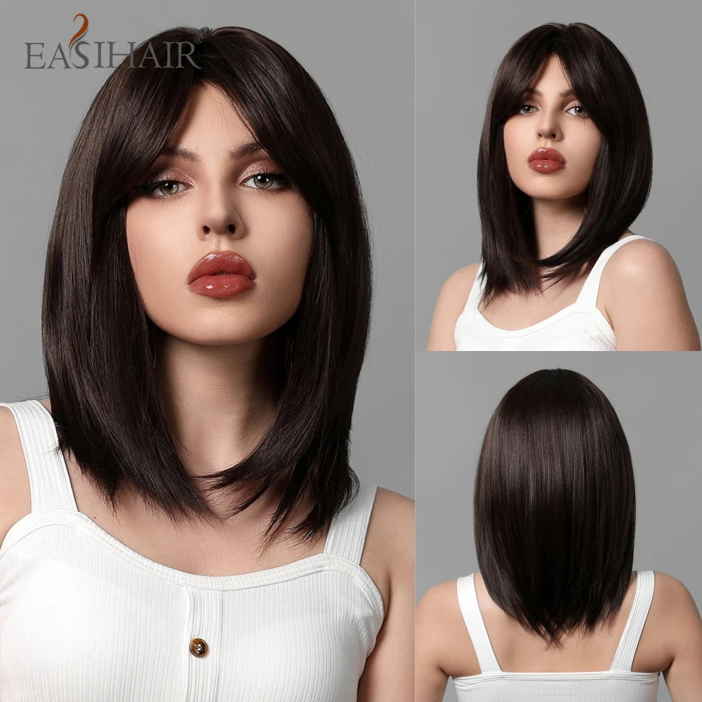 Women's High-level Collarbone Length Haircut Simulation Repairing Wig Short Straight Hair