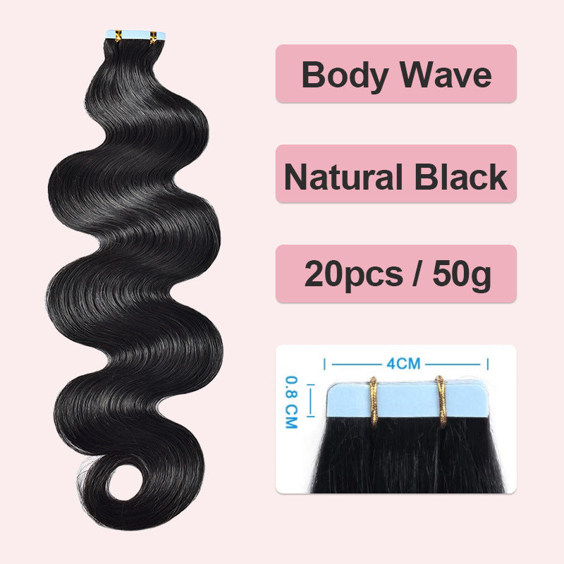 Film Hair Seamless Invisible Extension Human Long Straight Wig