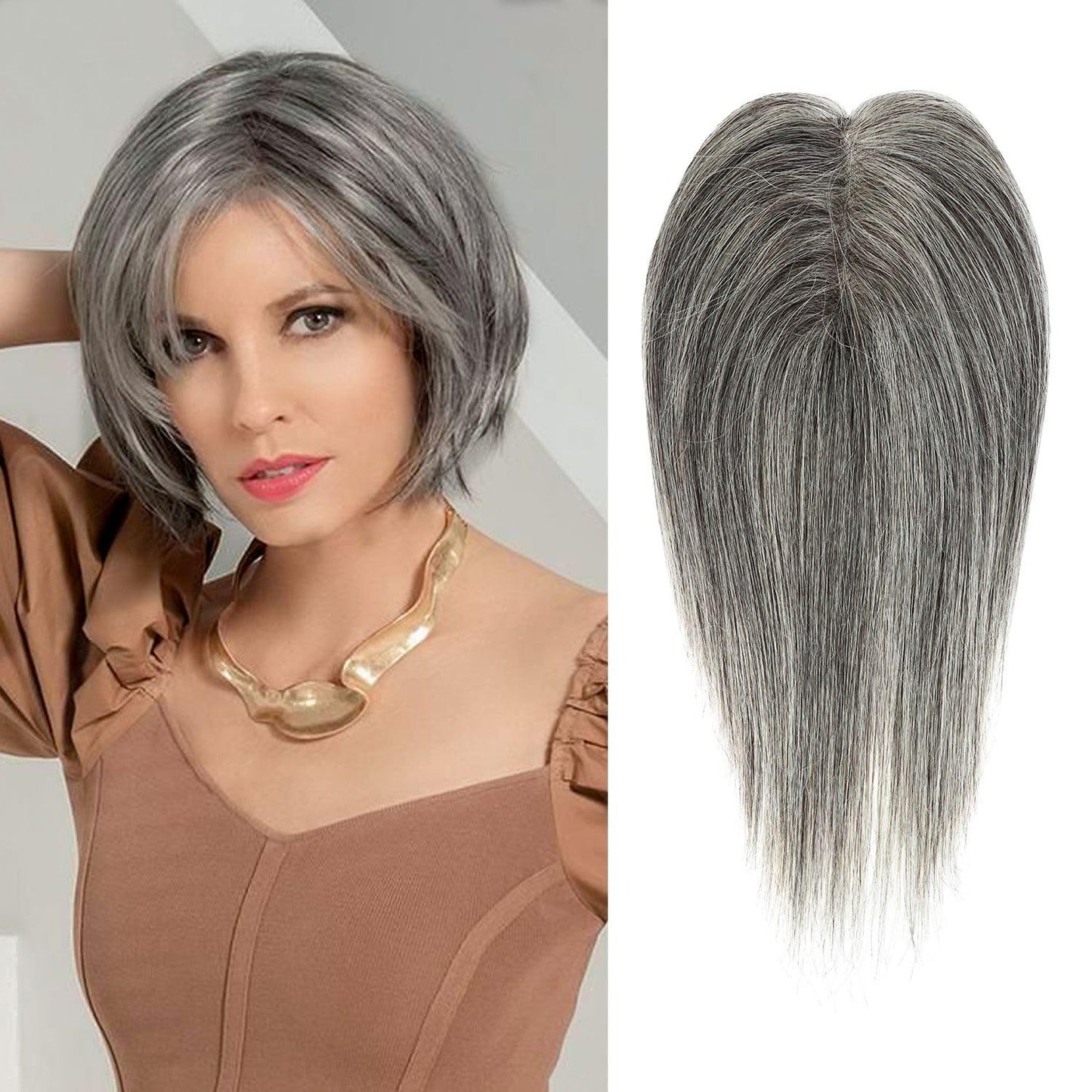 Women's Bangs Long Curly Hair Synthetic Natural Breathable Hand-woven Chemical Wig