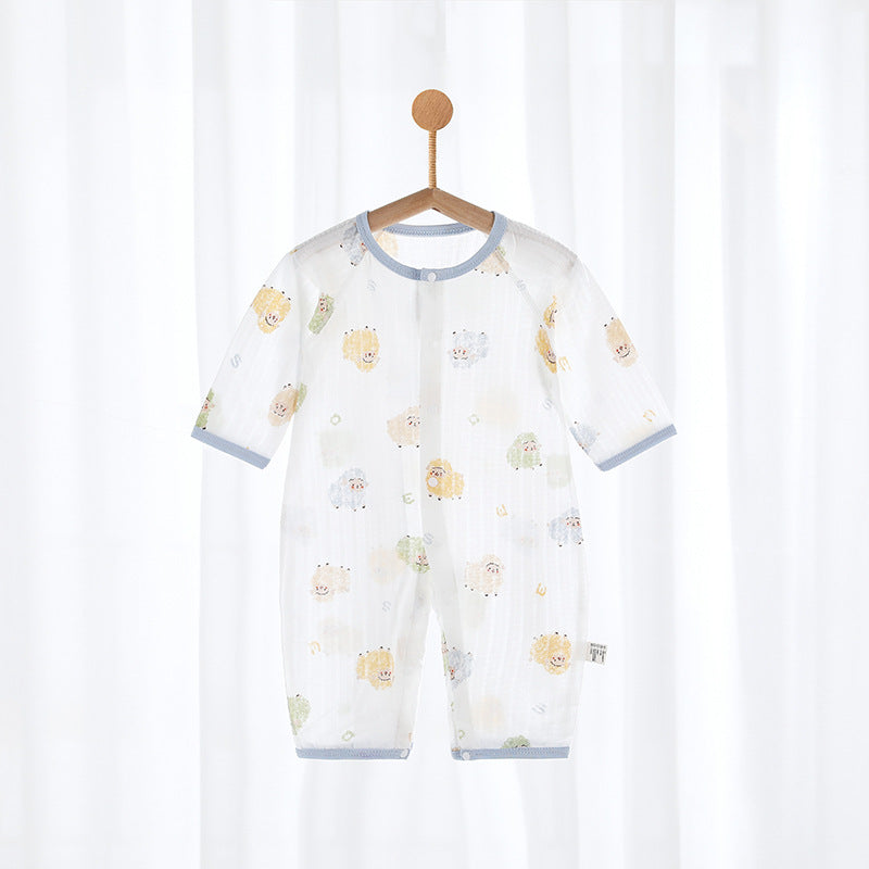 Children's For Babies Pure Cotton Class Summer Thin Bodysuit Jumpsuit, Climbing Suit