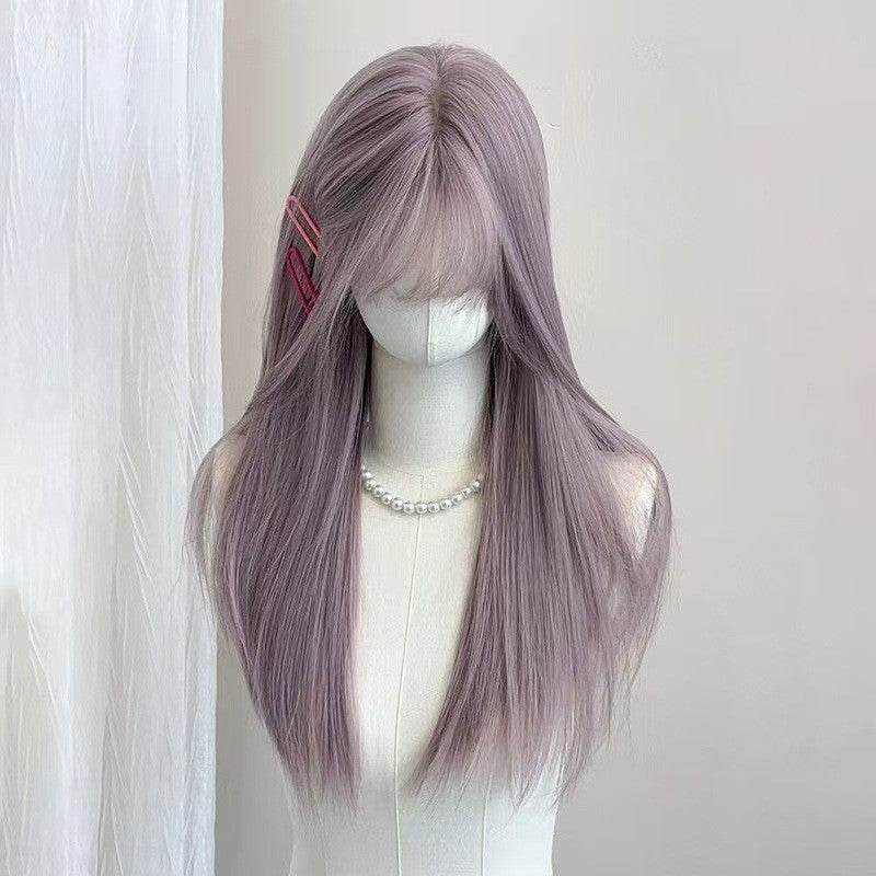 Female Hair Chemical Fiber Artificial Light High Long Straight Wig