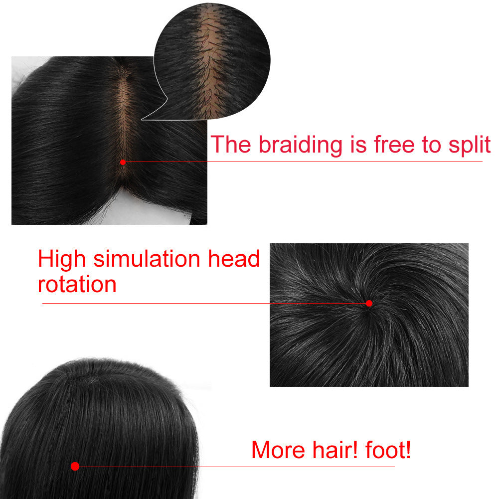 Head Braided Hair Practice Mannequin Hairdressing Cutting Wig Ponytail
