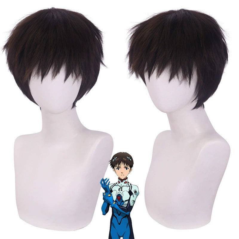 Neon Genesis Evangelion Purple Curly Hair Cos Wig