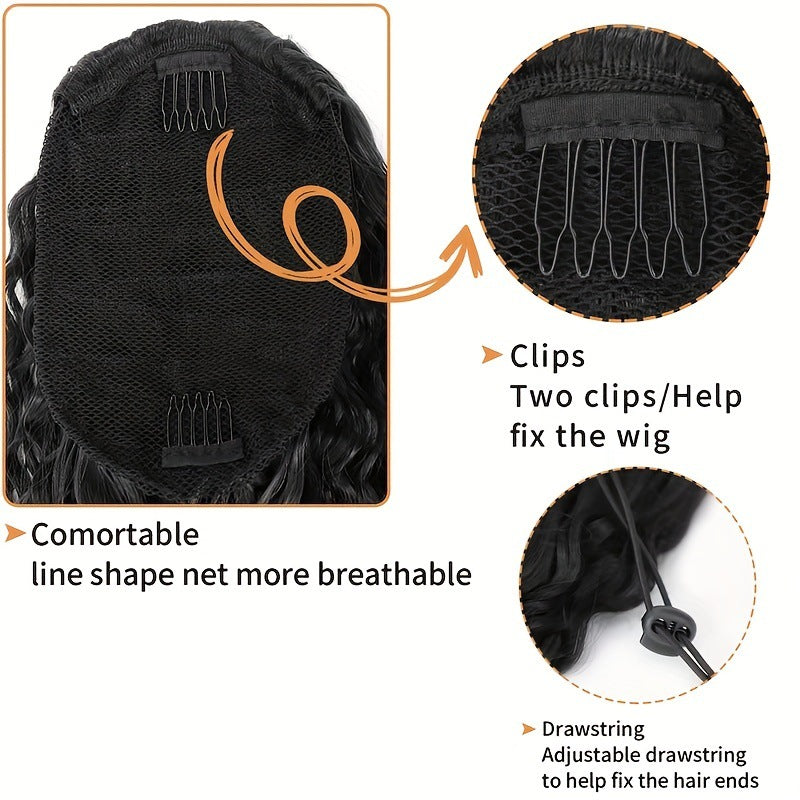 Comfortable Beautiful Classy Trendy Drawstring Ponytail Real Hair Wig