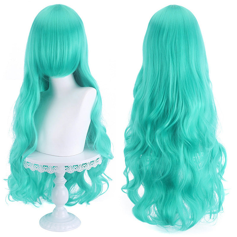 Universal Chemical Fiber Fashion Female Hair Anime Dark Wig Long Curls