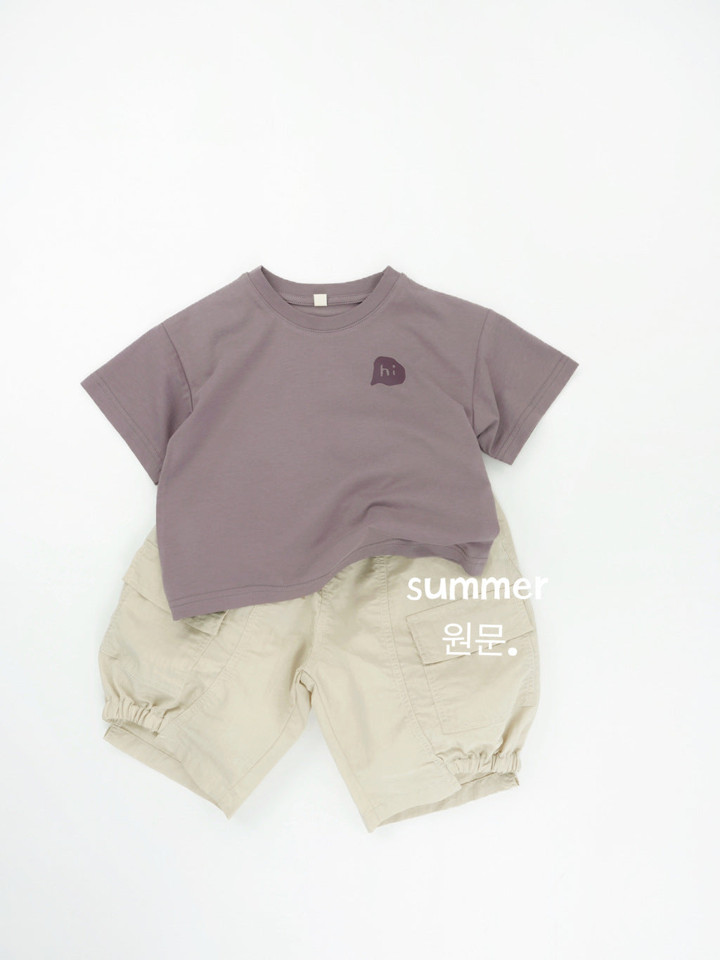 Children's Clothes For Boys Korean Style Fresh Letters Half Sleeve Shirt Children's T-shirt