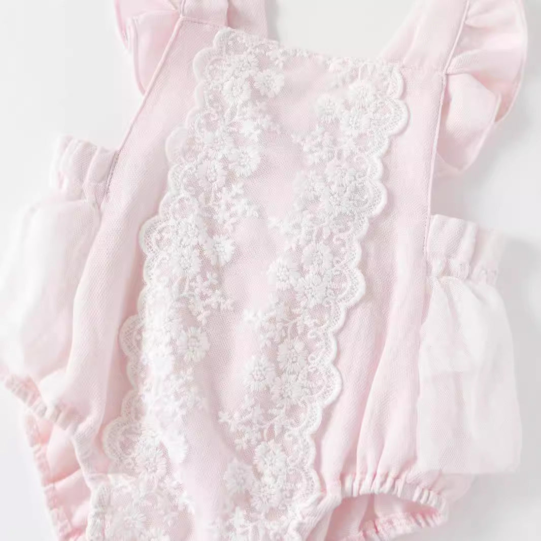 Children's Born Rompers Summer Clothing Backless Female Fashionable Romper Pure Jumpsuit, Climbing Suit