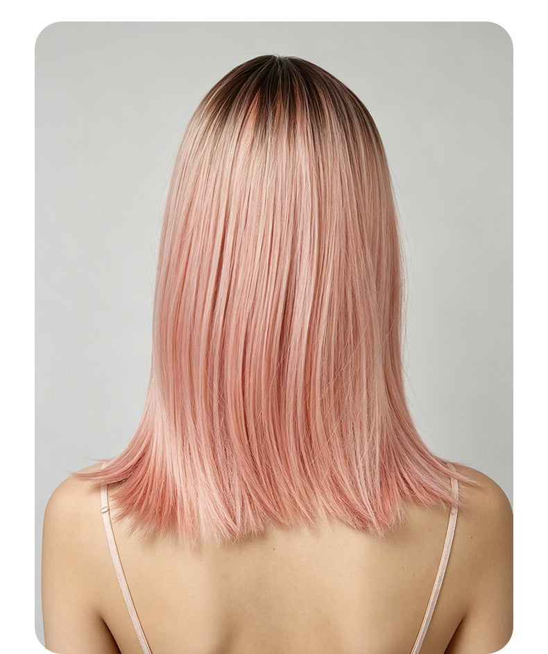Daily Female Korean Style Goddess Versatile Head Dyed Long Straight Wig