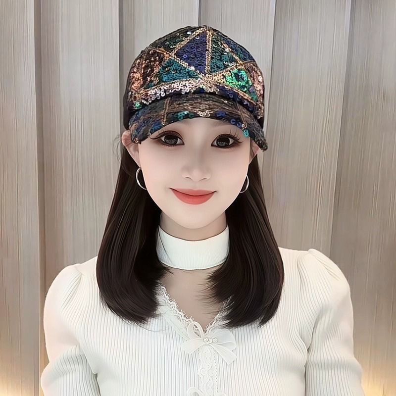 Summer Refreshing Stuffy Hat Integrated Younger Fashion Thin Peaked Other Wig