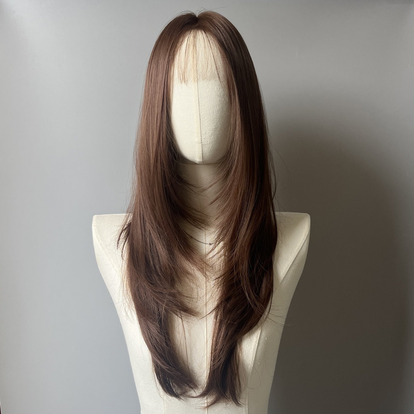 Lace Upgraded U-shaped High Skull Top Fluffy Female Long Straight Wig