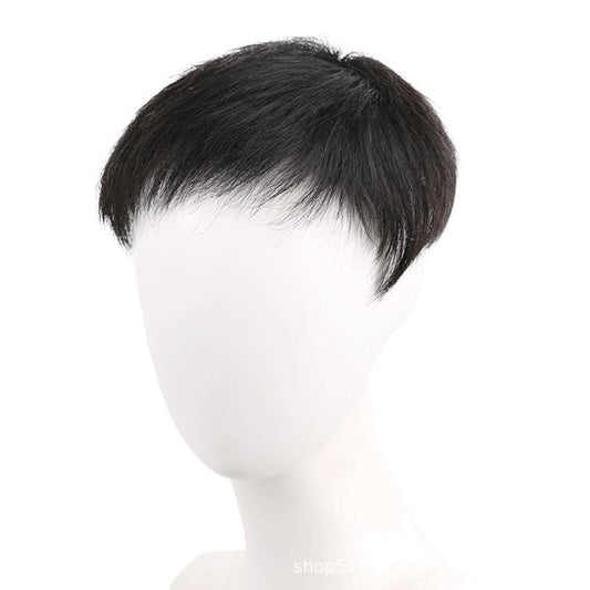 Men's Brush Cut Short Hair Mediterranean Bald Real Men's Wig