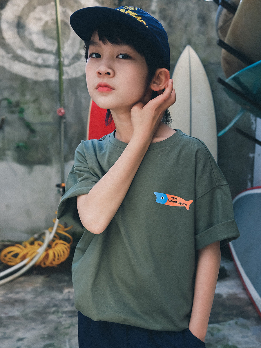 Children's Clothing Short-sleeved Summer Breathable Crew Neck Children's T-shirt