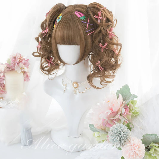 Female Dress Up Dyed Chemical Fiber Wig Long Curls