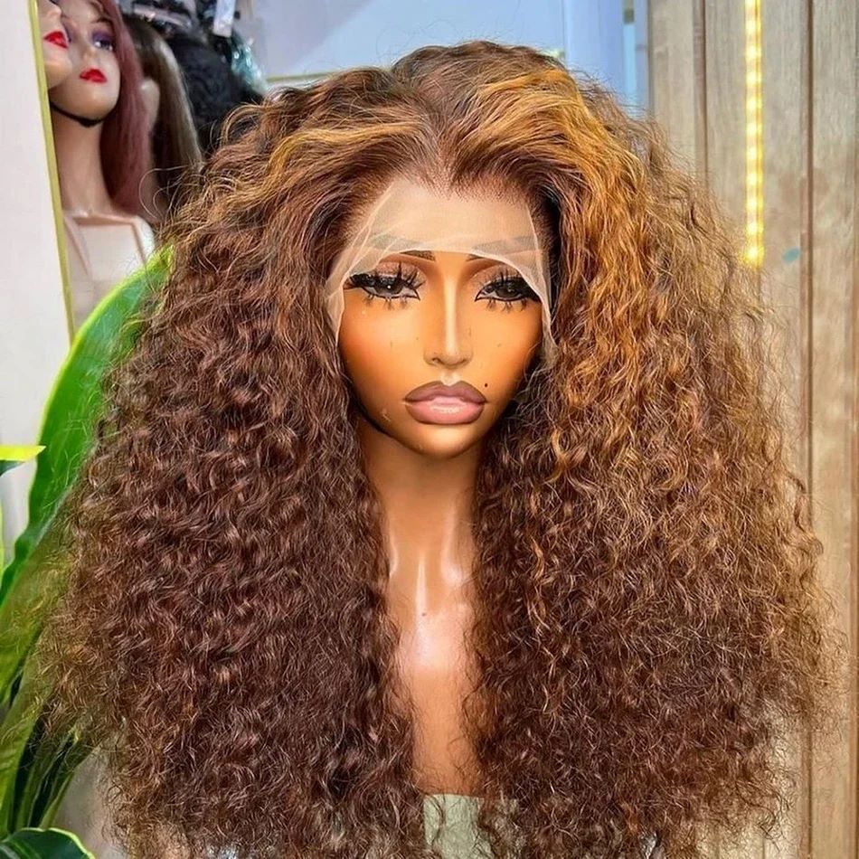 Double Drawn Human Lace Curly Density Real Hair Wig