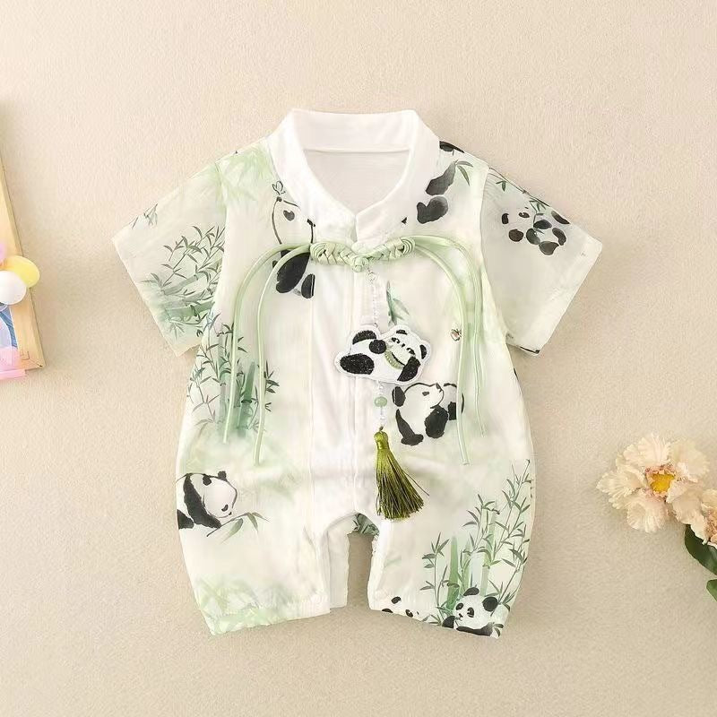 Babies National Tang Born Rompers Cute Jumpsuit, Climbing Suit