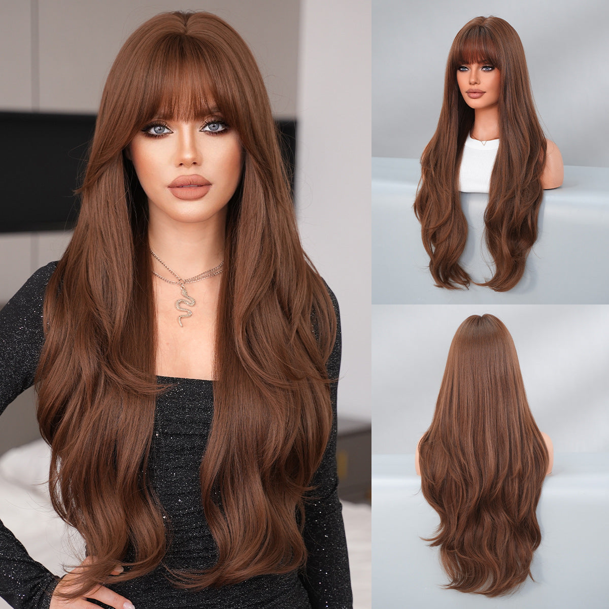 Lolita Female Super Curly Hair Natural Style Big Wave Straight Wig Long Curls