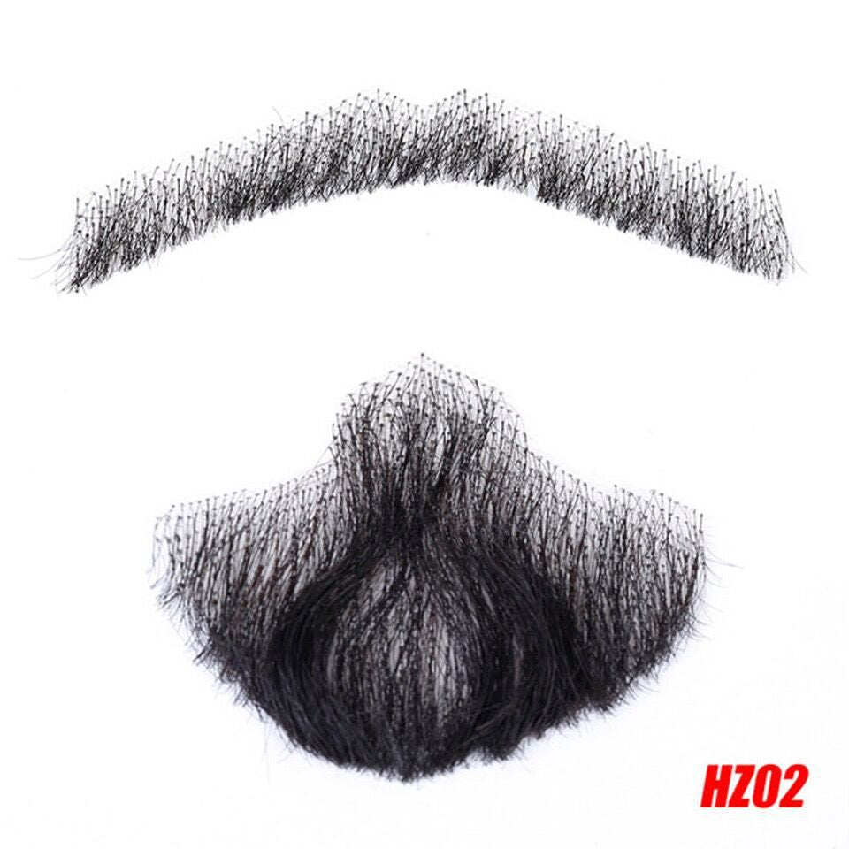 Men's Tin Beard Handlebar Mustache Invisible Realistic Other Wig