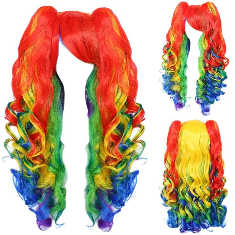 Anime Lolita Jaws Clamp Pair Ponytail Sheath Cos Wig