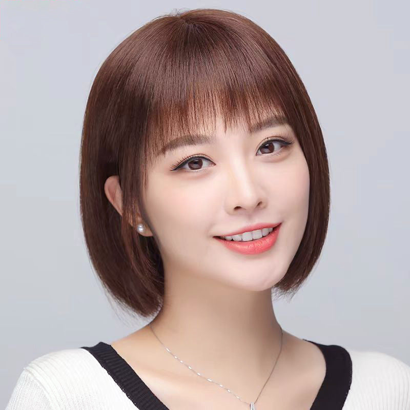 Bra Buckle Shape Modification Face Girlish Style Whole Top Cover Men's Wig