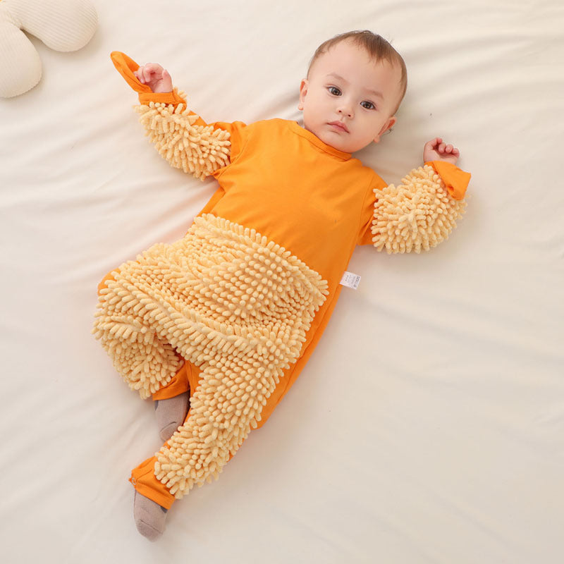 Mop Man Crawling Jumpsuit Zipper Overclothes Jumpsuit, Climbing Suit