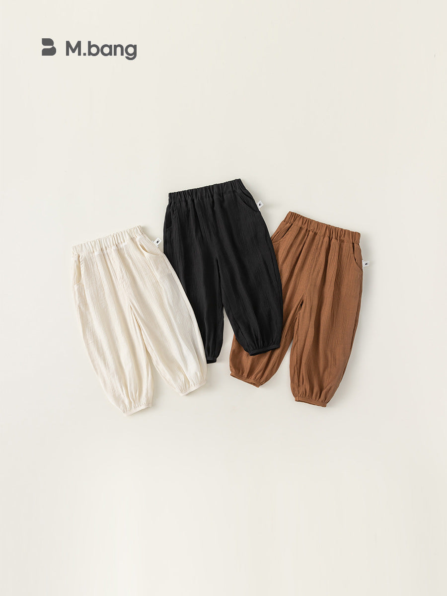 Children's Clothing Solid Color Bloomers Summer Indoor Air Conditioning Thin Children's Pants