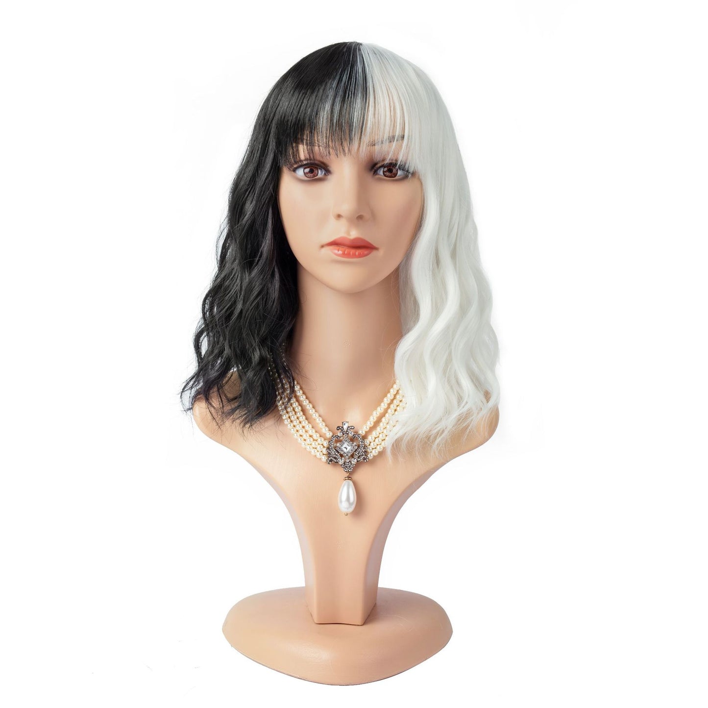 Chemical Fiber Head Cover Color Optional Wig Short Curly Hair