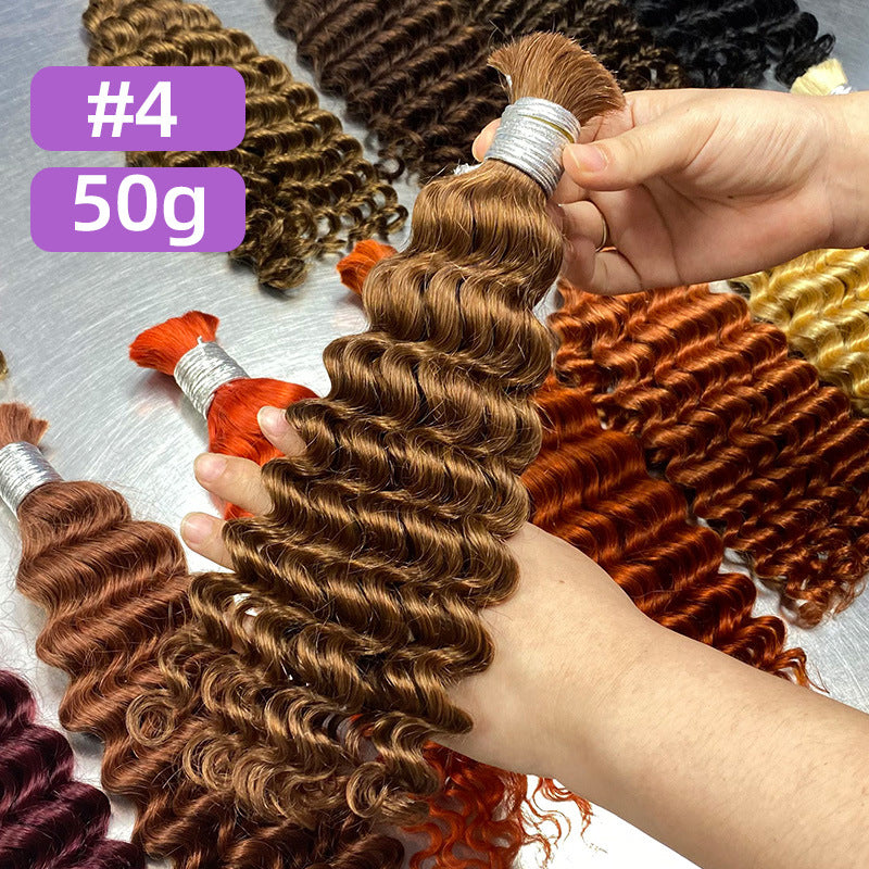 Unique Cool Elegant Human Bulk Wigs Real Hair Wig