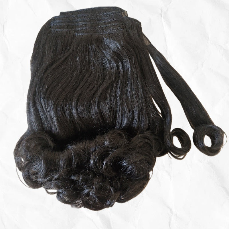 Cool Set Hairpiece Clip Tail Warped Wig